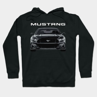 Mustang GT 5.0L V8 Performance Car Shadow Black Hoodie